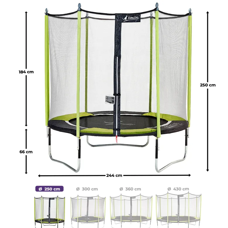 Trampoline jumpi vert et noir 250
