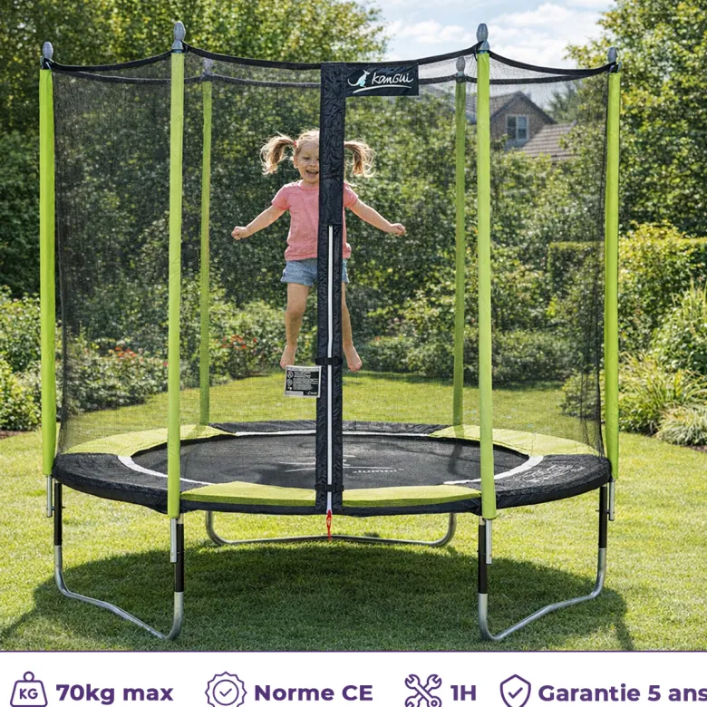 Trampoline jumpi vert et noir 250