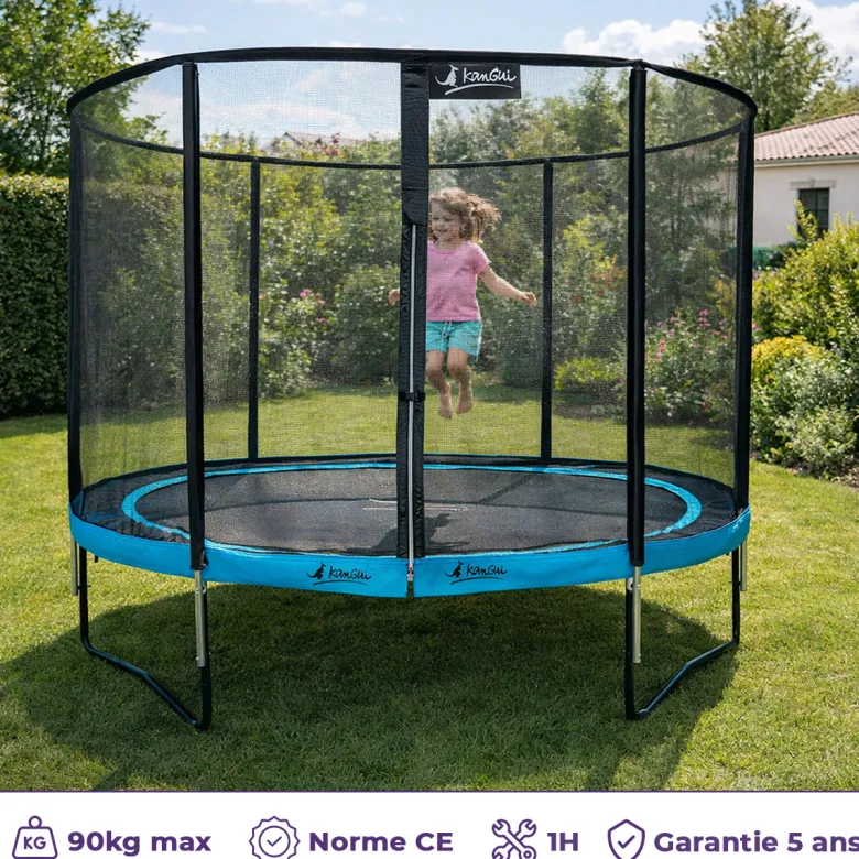 Trampoline punchi bleu 300