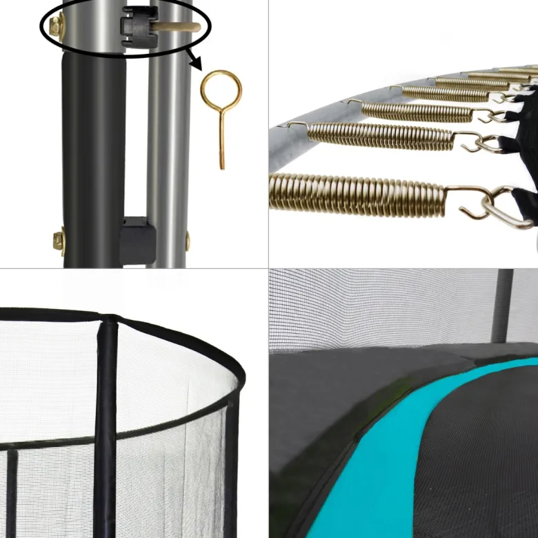 Trampoline punchi bleu 360
