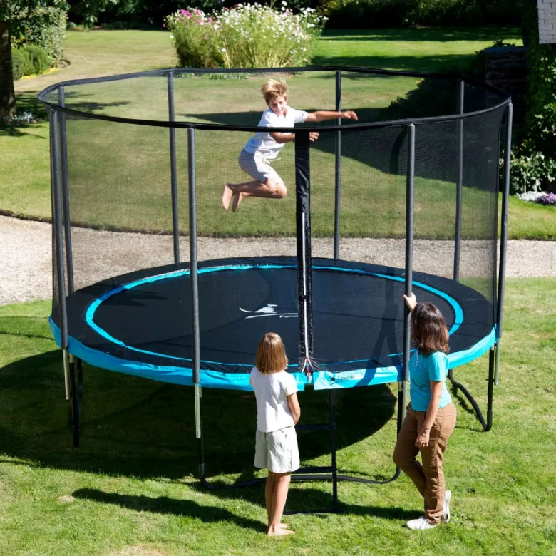 Trampoline punchi bleu 360