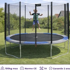 Trampoline ralli bleu-gris ø360