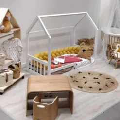 Tresse tour de lit bébé déco rose 20 x