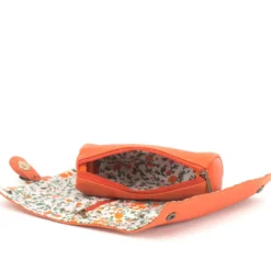 Trousse bijoux cuir emma orange hap