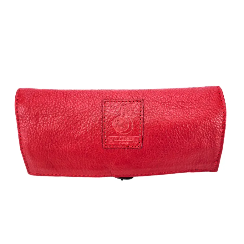 Trousse bijoux cuir emma rouge