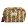 Trousse de maquillage fleurie en coton
