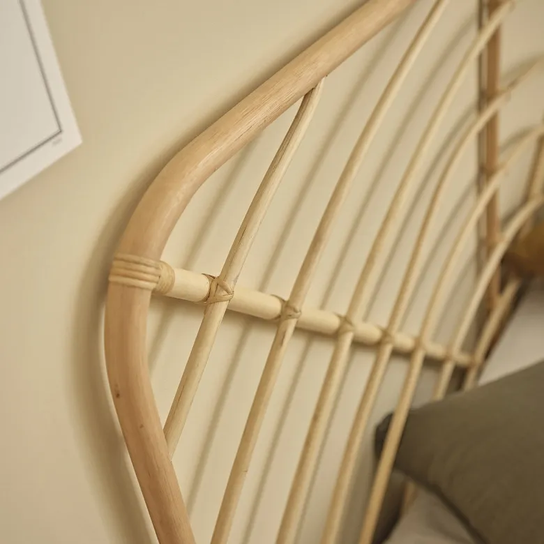 Tête de lit bohème en rotin 160 cm