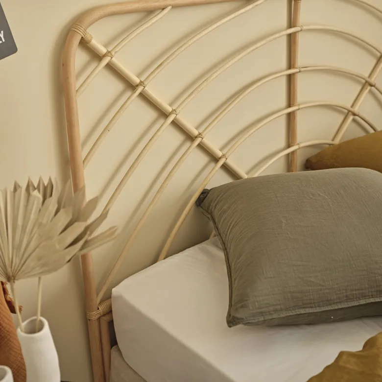 Tête de lit bohème en rotin 160 cm