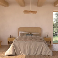 Tête de lit 140 cm en rotin naturel - grace