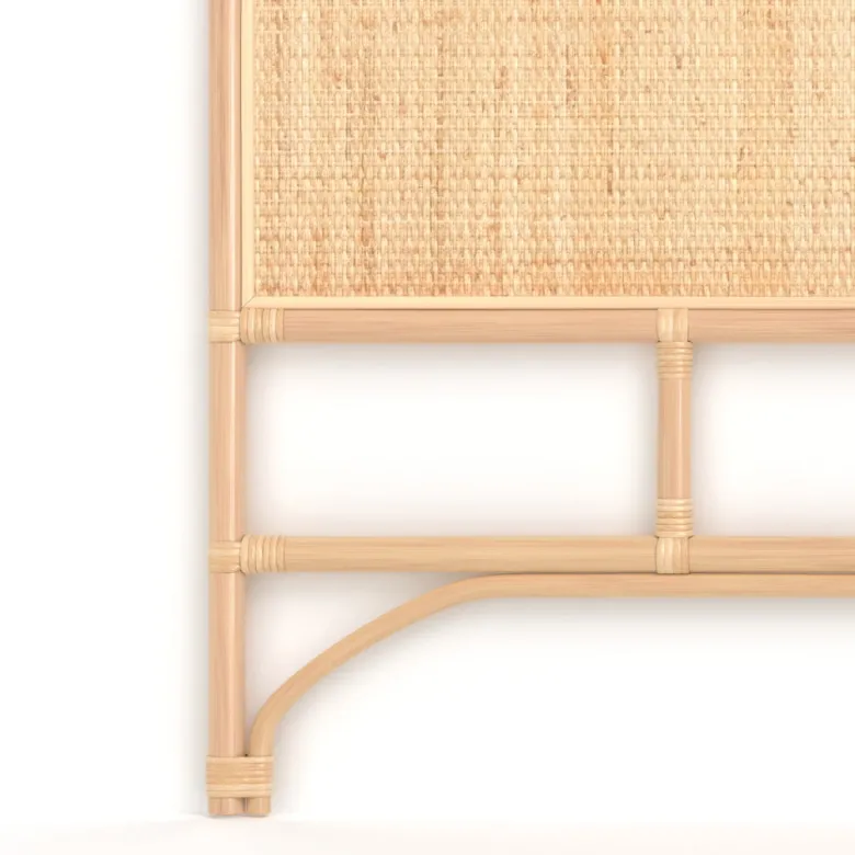 Tête de lit 140 cm en rotin naturel - grace