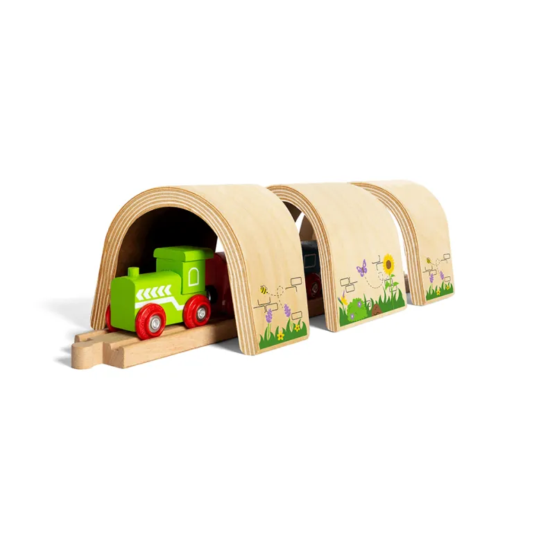 Tunnel ferroviaire incurvé