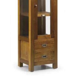 Vaisselier 2 tiroirs bronze bois marron