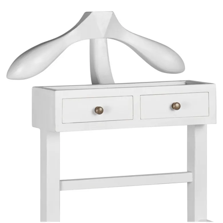 Valet de chambre 2 tiroirs bronze bois