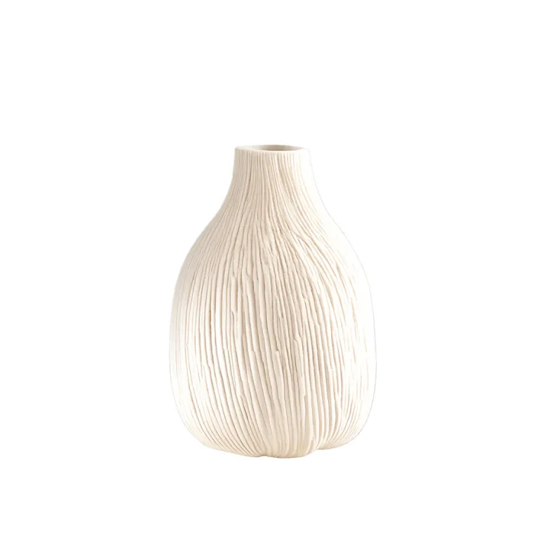 Vase rond blanc crémeux petit modèle