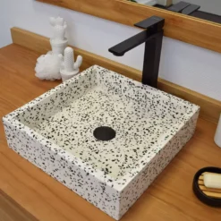 Vasque en terrazzo crème arlecchino