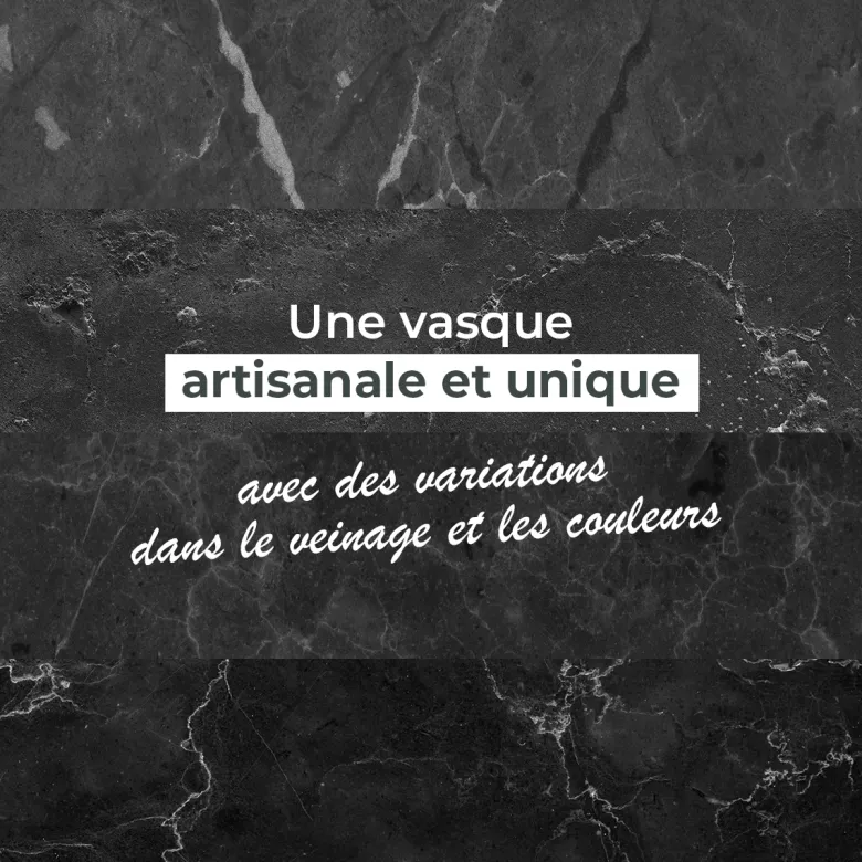 Vasque à poser en marbre noir, kalio
