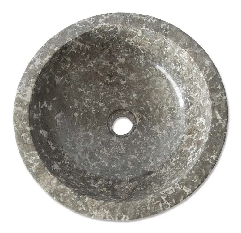 Vasque ronde en marbre gris lizéa