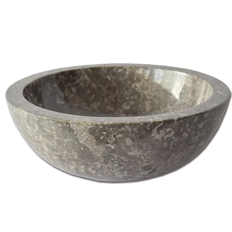 Vasque ronde en marbre gris lizéa