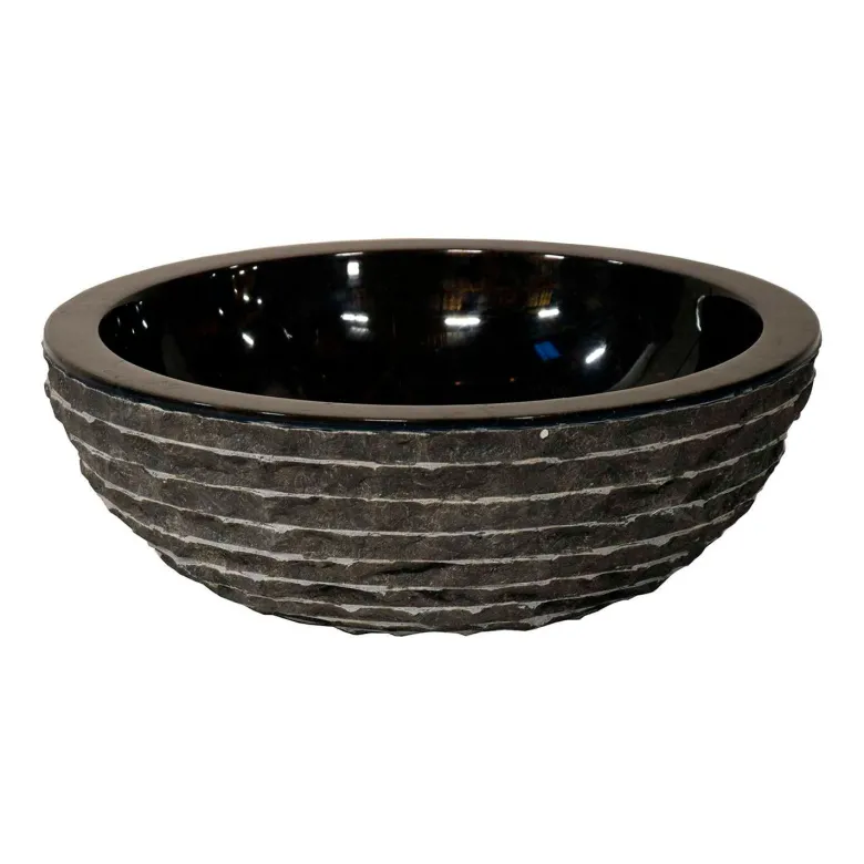 Vasque ronde en marbre noir marmo