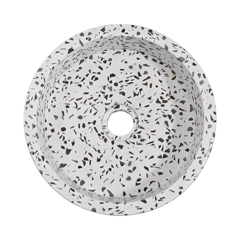 Vasque ronde terazzo crème arlequin mini