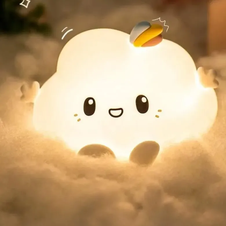 Veilleuse tactile nuage télécommande -