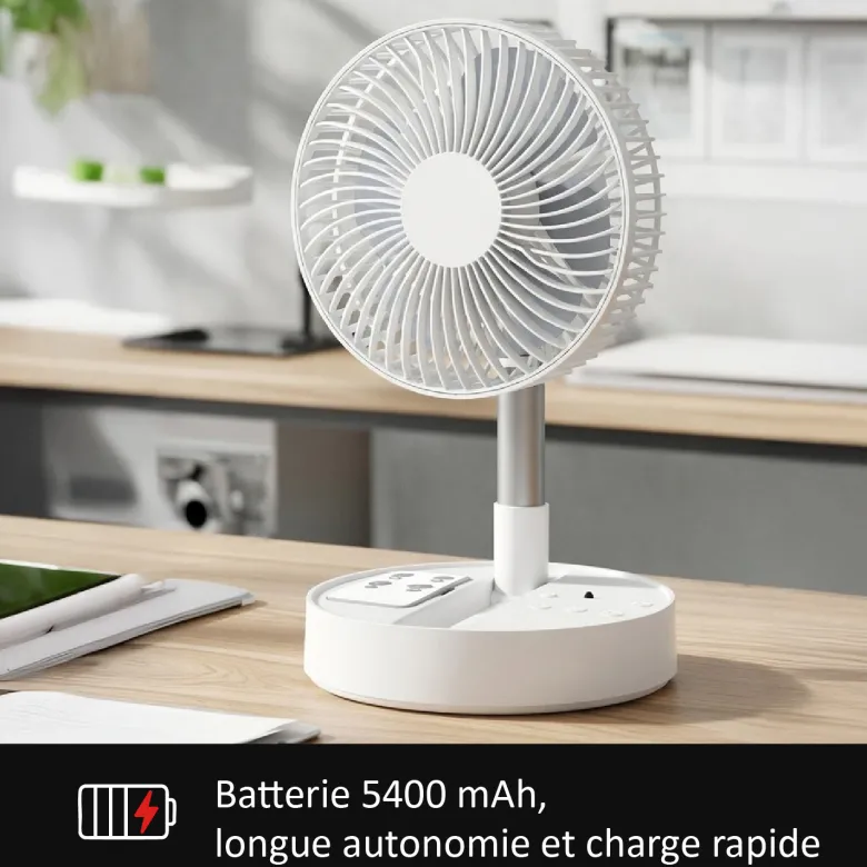 Ventilateur portable téléscopique avec télécommande