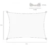 Voile ombrage rectangulaire - 2x3m Taupe