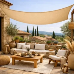 Voile ombrage rectangulaire - 3x4m Sable