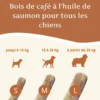Wildfang - bâton à mâcher en bois de caféier à l'huile de saumon - 3 x l