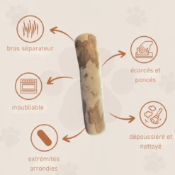 Wildfang - bâton à mâcher en bois de caféier à l'huile de saumon - 3 x l